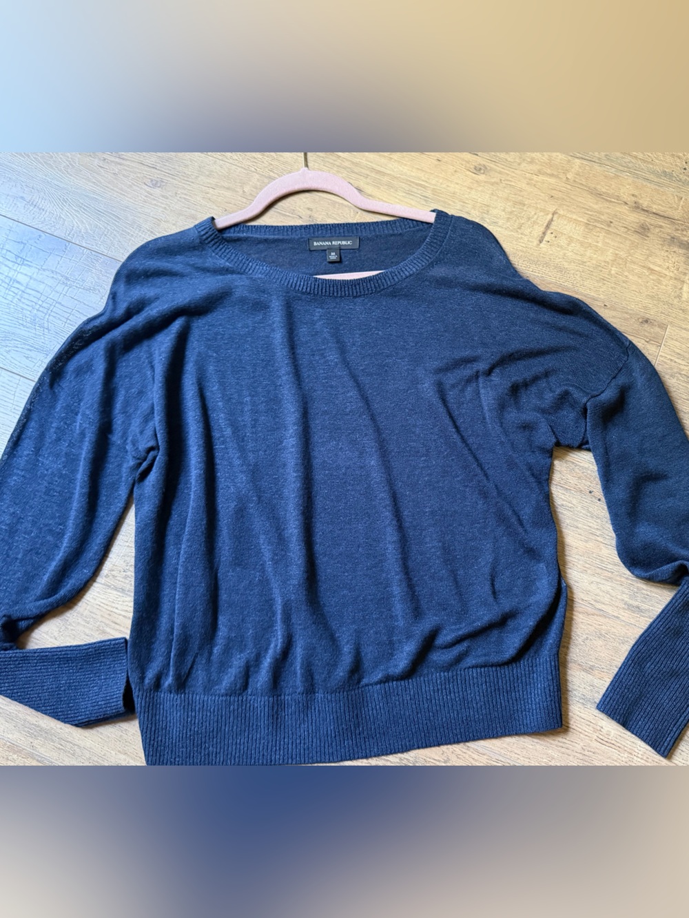 Banana Republic Navy Linen Sweater Size S